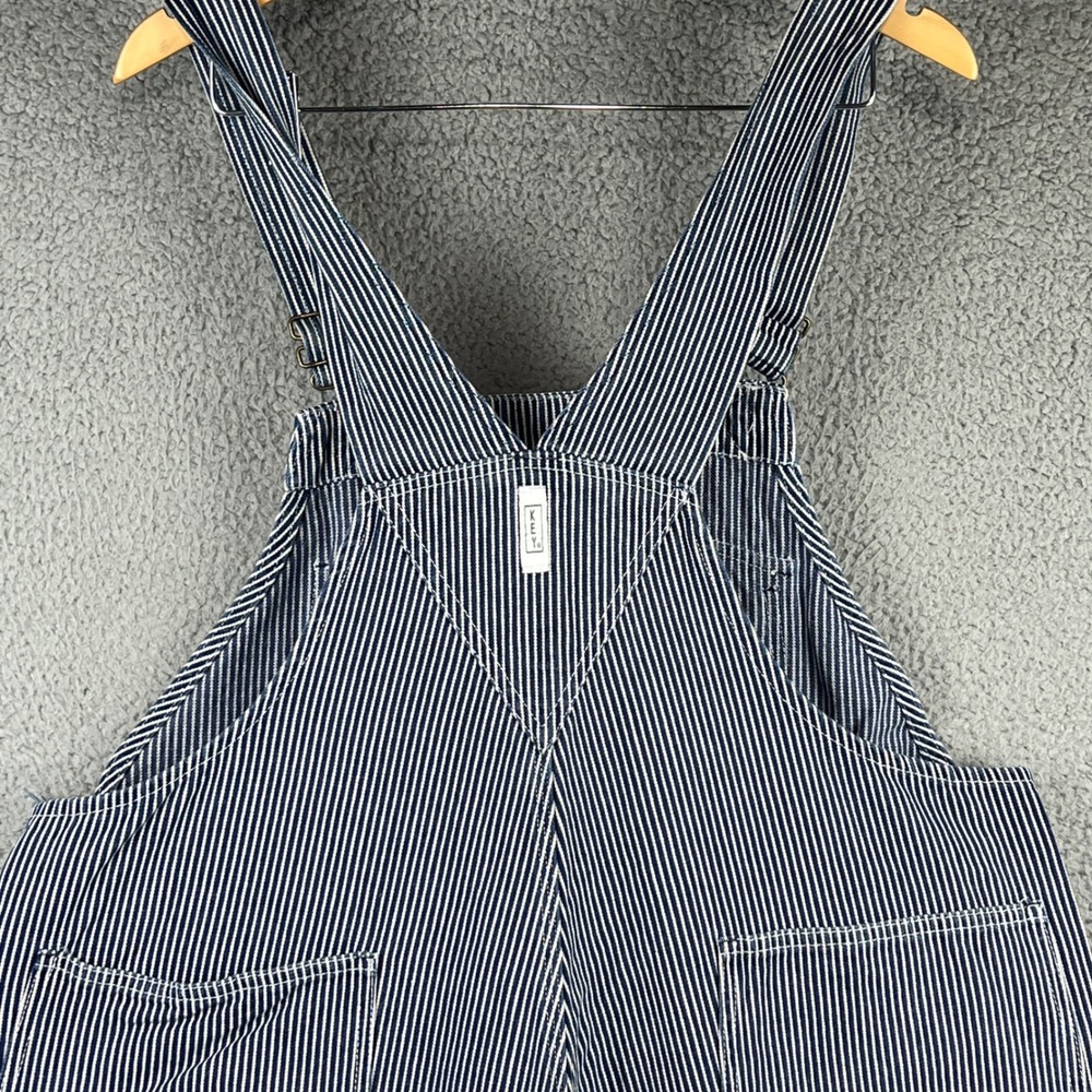 Key Hickory railroad Stripe Overalls Mens 42x28 (M: 42x23) Blue White Aristocrat - Picture 6 of 12